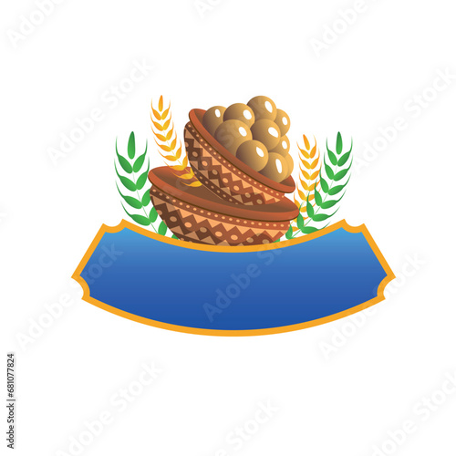 Lohri indian festival cartoon frame