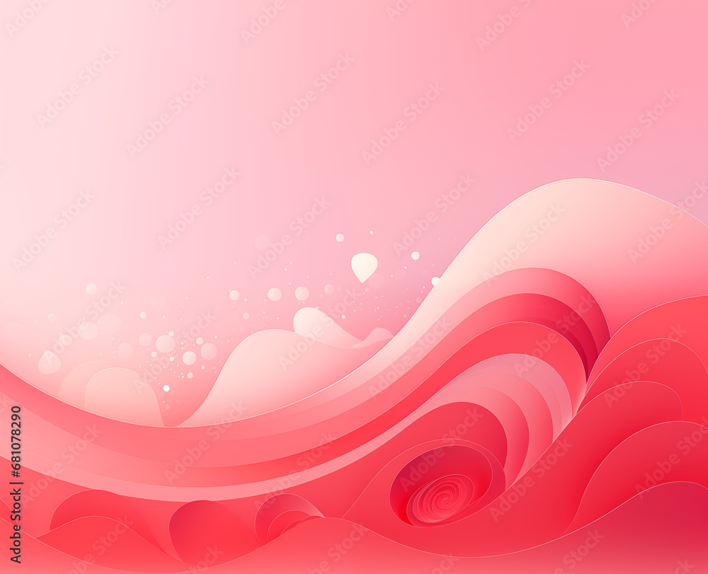 abstract red and pink wave background Stock Illustration | Adobe Stock