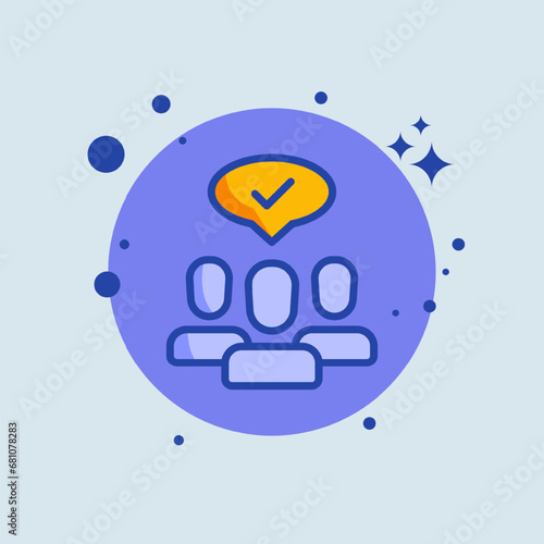 Public flat illustration. Social signs vector illustration.