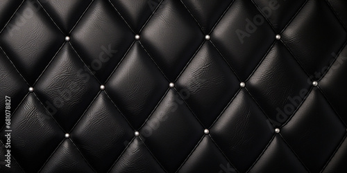 Black leather upholstery