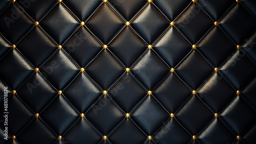 Black leather upholstery