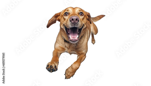 jumping dachshund dog isolated on transparent background cutout photo
