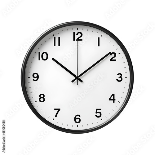 wall clock on a transparent background PNG for decorating projects.