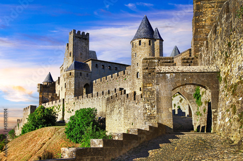 medieval castles of France - Carcassonne, most biggest forteress of Euurope photo
