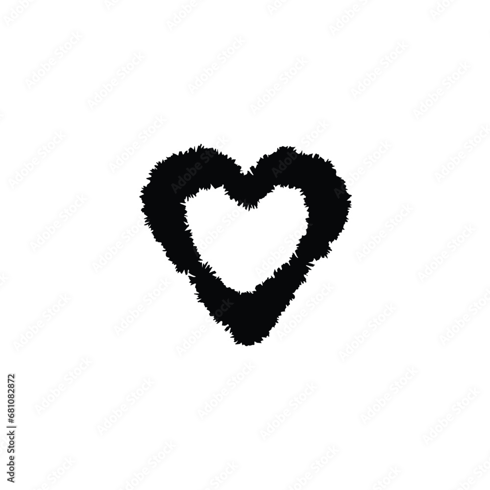 Heart icon. Simple style gift shop big sale poster background symbol. Like button. Heart brand logo design element. Heart t-shirt printing. Vector for sticker.