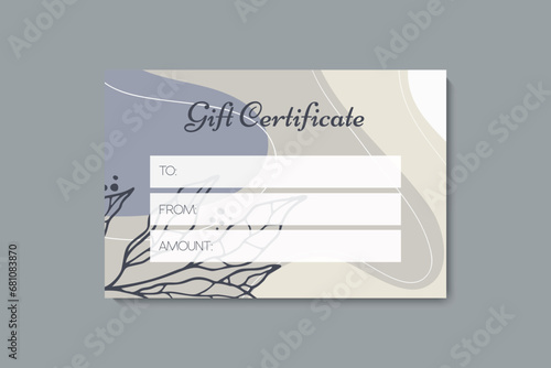 Set of colorful gift cards template. Modern style vector illustration of flowers for saloon, gallery, spa, shop. Gift voucher	
