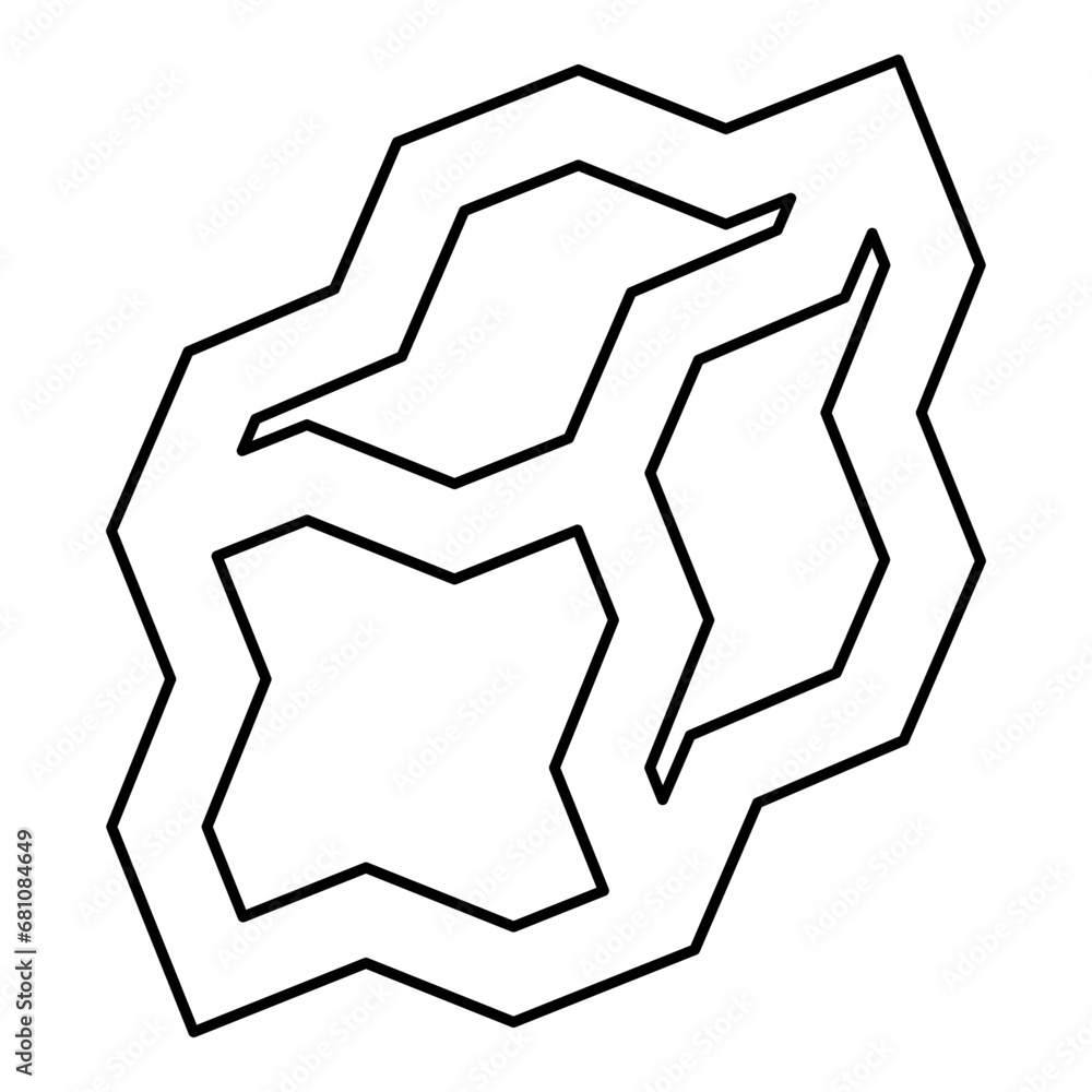 Coal charcoal contour outline line icon black color vector illustration image thin flat style Coal charcoal contour outline line icon black color vector illustration image thin flat style