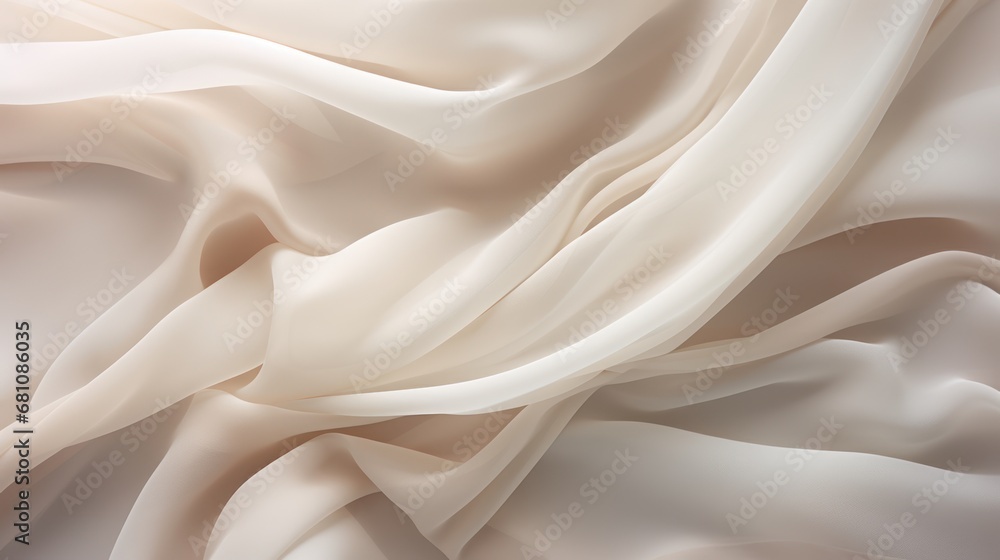 Fototapeta premium a close up of a white cloth with a blurry pattern on the top and bottom of the fabric and the bottom of the fabric is white and the bottom of the fabric.