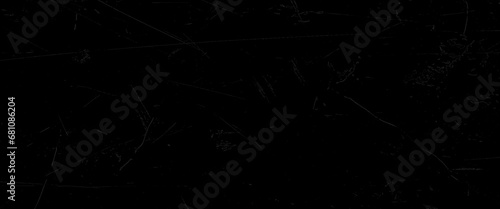 Vector white dust and scratches on black background, scratches isolated on a black background template for design.