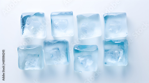 gefrorenen Eiswürfeln mit perfekter Textur