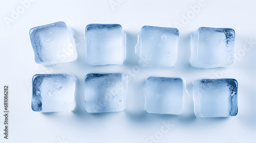 gefrorenen Eiswürfeln mit perfekter Textur photo
