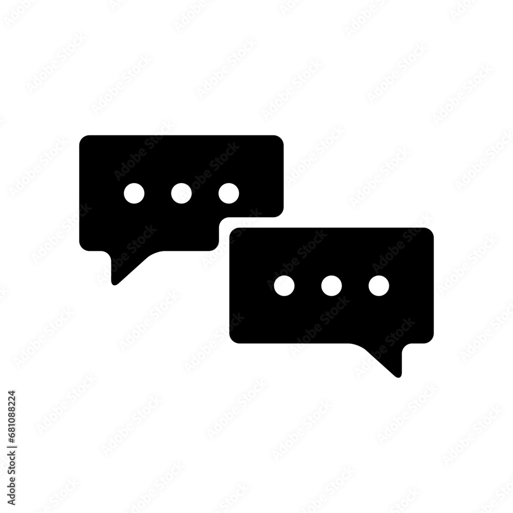 Chat icon. Icon of a man and a woman having a video chat Chat icon. Icon of a man and a woman having a video chat
