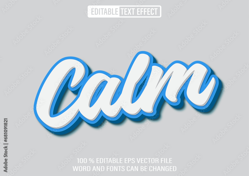 3d editable text style effect - Calm blue template with blue color 3d editable text style effect - Calm blue template with blue color