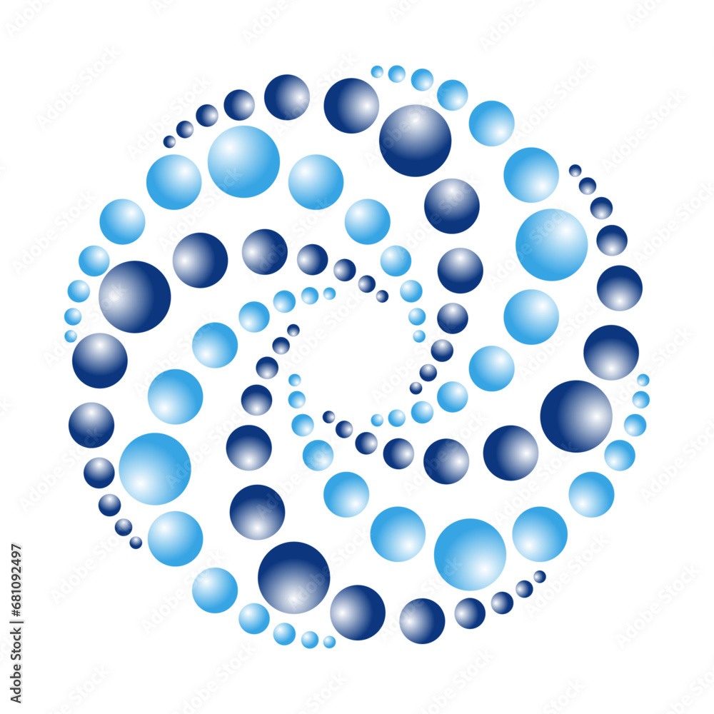 Abstract whirlpool logo design template 1 Abstract whirlpool logo design template 1