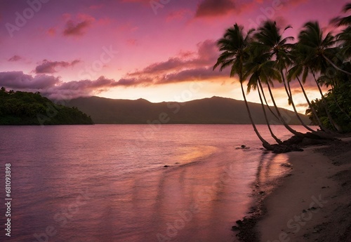 Tropical Twilight  Fiji s Taveuni Island Sunset Serenity.