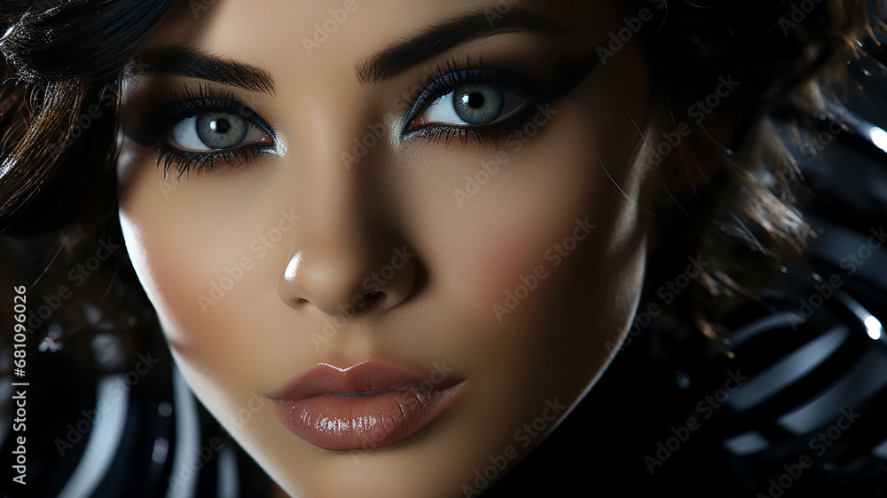 Conceptual illustration of advertising makeup Conceptual illustration of advertising makeup