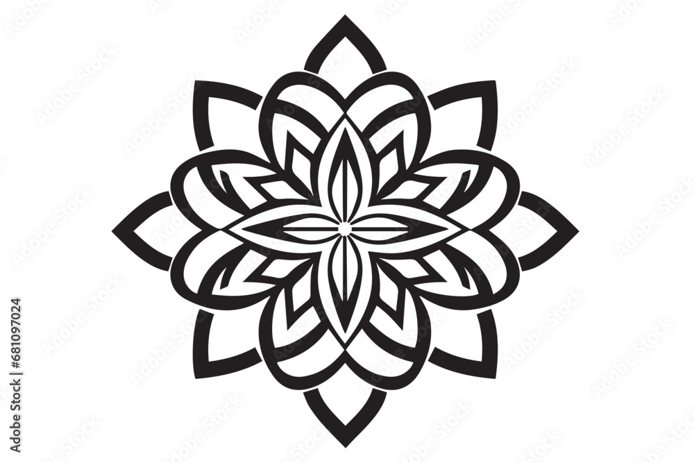 Winter Snowflake, Snow Design of Ice Crystal, Template for plotter laser cutting of paper, metal engraving, sign, wood carving, cnc, Generative AI Winter Snowflake, Snow Design of Ice Crystal, Template for plotter laser cutting of paper, metal engraving, sign, wood carving, cnc, Generative AI