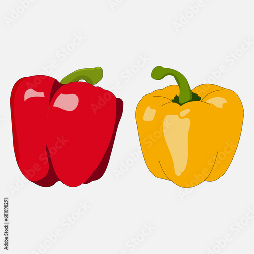 파프리카 2종 벡터 일러스트