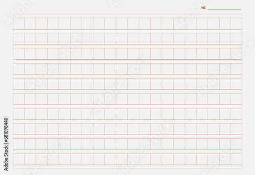 심플한 원고지 벡터 일러스트 이미지