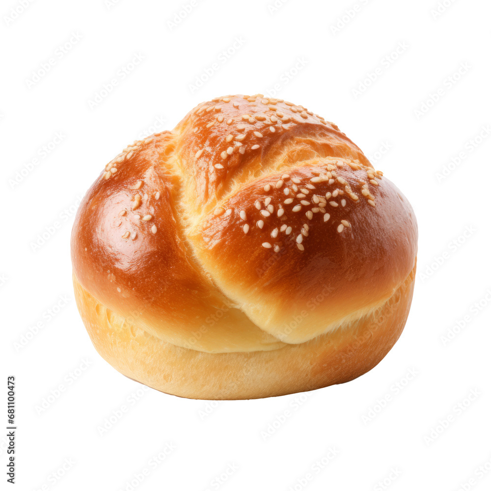 Bread roll baket good pastry isolated on transparent background. AI generated. Bread roll baket good pastry isolated on transparent background. AI generated.