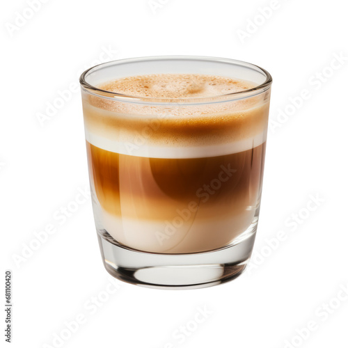 Cortado coffee isolated on transparent background. AI generated.