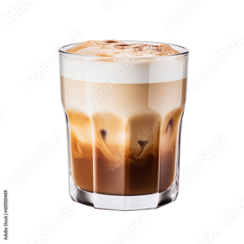 Cortado coffee isolated on transparent background. AI generated.