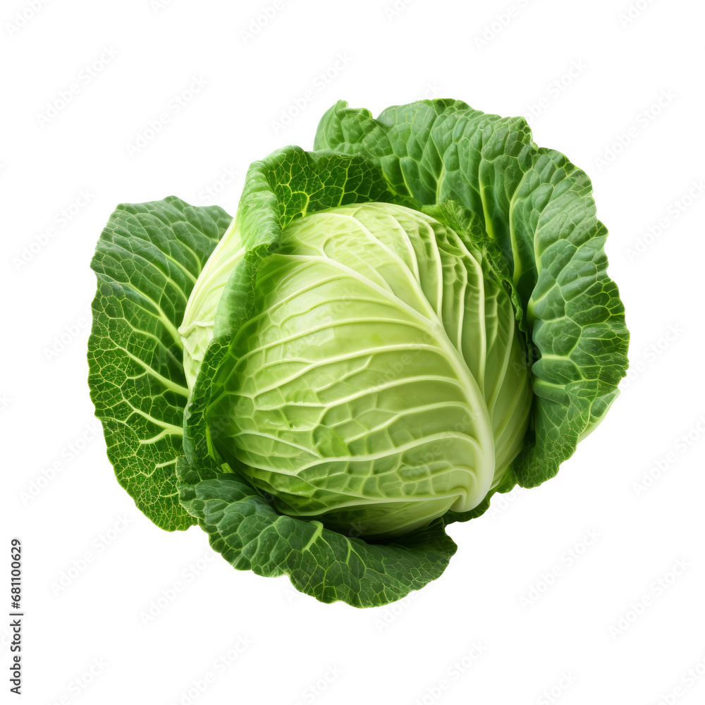 A cabbage on a transparent background png isolated Generative Ai A cabbage on a transparent background png isolated Generative Ai