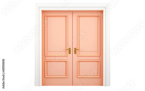 Nostalgic Elegance Classic Doorway Radiance on a White or Clear Surface PNG Transparent Background