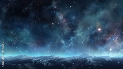 360 degree equirectangular projection space background