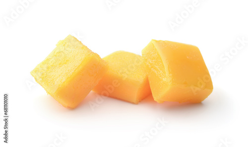 Heap of mango candy isolated.