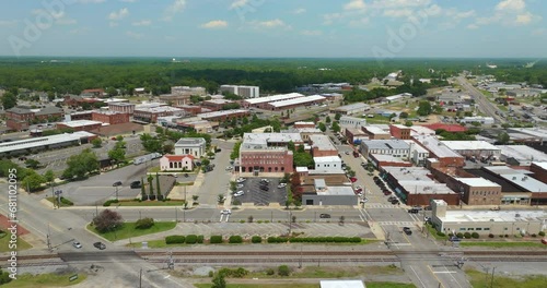 Wallpaper Mural Old historic city architecture in USA. View from above of Tifton, old small town in Georgia Torontodigital.ca