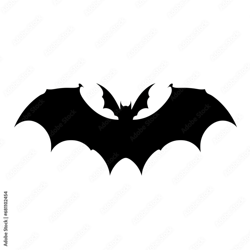 Bat silhouette isolated on transparent background. Halloween traditional design element. Ai generated. Bat silhouette isolated on transparent background. Halloween traditional design element. Ai generated.