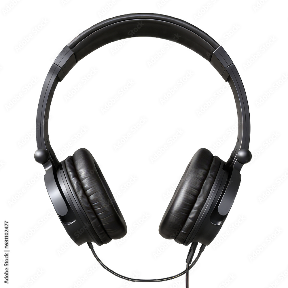 Black headphones in png (Generative AI) Black headphones in png (Generative AI)