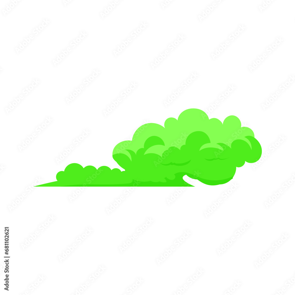 green cloud on sky