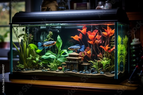 Freshwater aquarium setup, Generative Ai