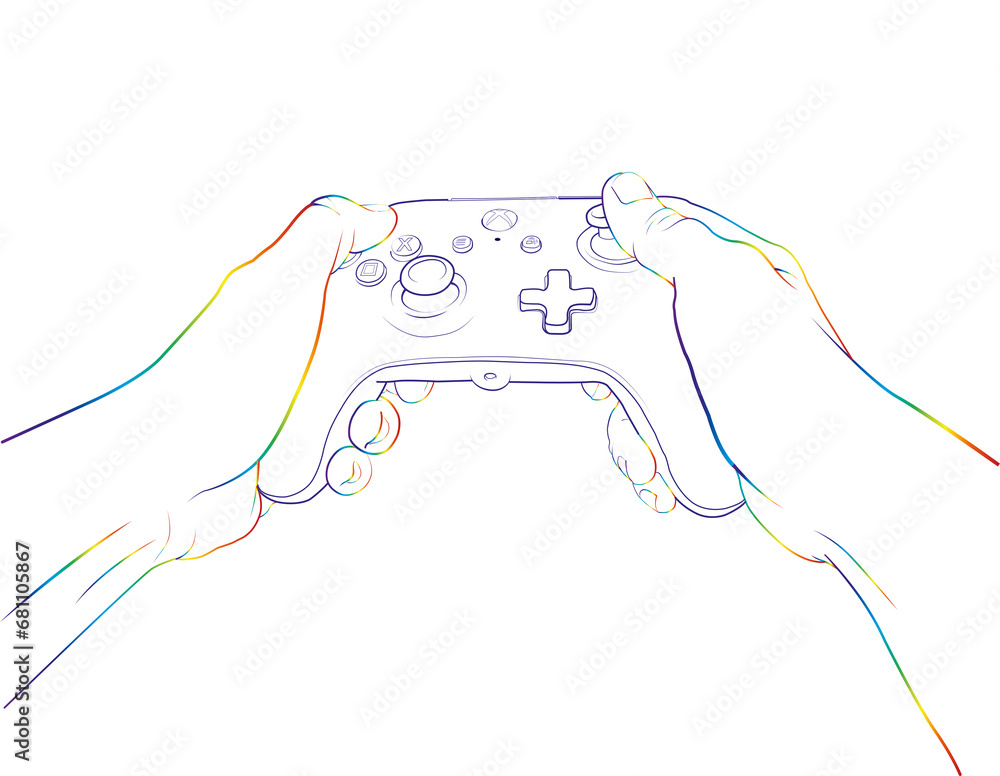 game console controller hands drawing videogames game console controller hands drawing videogames