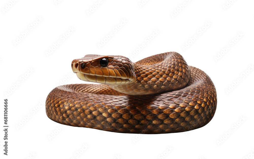 Obraz premium Soft and Serpentine Friend Slithering Cobra Soft Toy on a White or Clear Surface PNG Transparent Background