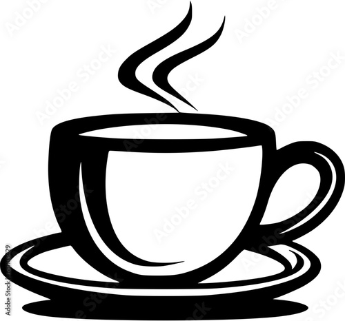 Coffee Cup Vintage Outline Icon In Hand-drawn Style