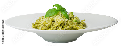 Photos Trofie Al Pesto, Italian Pasta with Pesto Sauce, Traditional Genovese Troffie, F