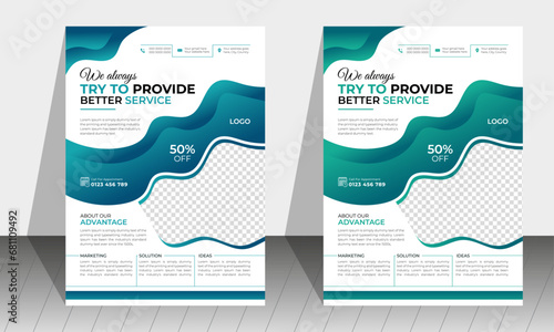 Corporate Business Flyers with modern and minimalist style.