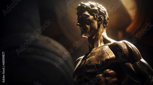 roman stone statue sculpture background photo