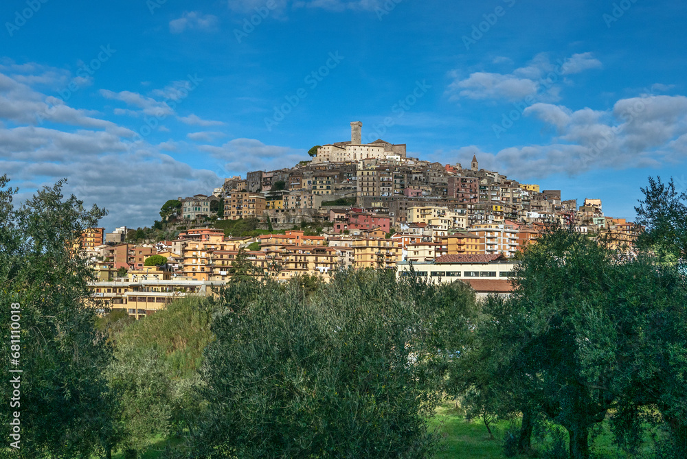overview of the beautiful Lazio village of Palombara Sabina