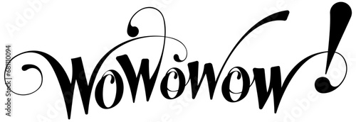 Wowowow! - custom calligraphy text