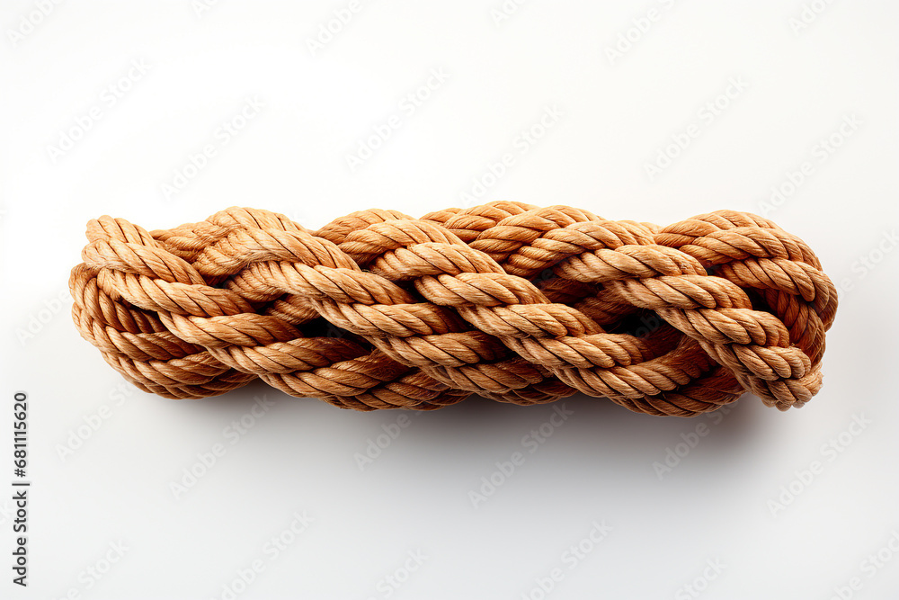 Obraz premium Rope knot isolate on white background