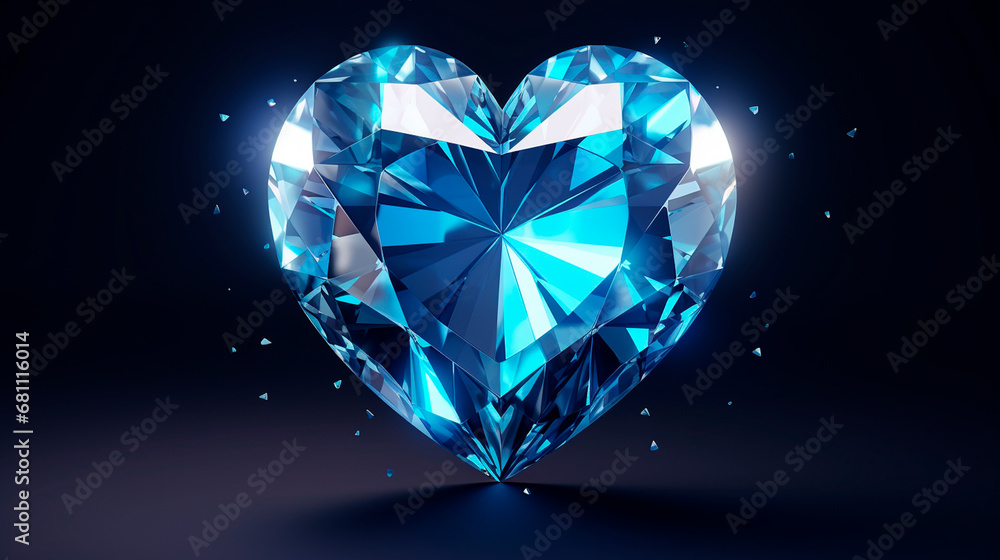 Fototapeta premium heart shaped gemstone. Generative AI,