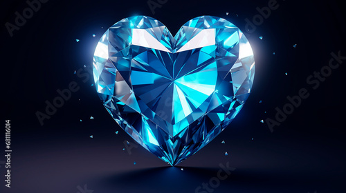 heart shaped gemstone. Generative AI 