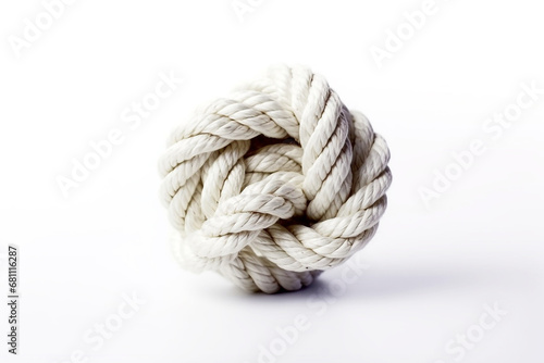Rope knot isolate on white background