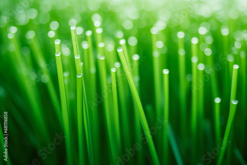 Lush Greenery: Isolated Grass Stalks