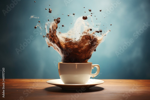 Caffeine Frenzy: Flying Espresso Cup photo