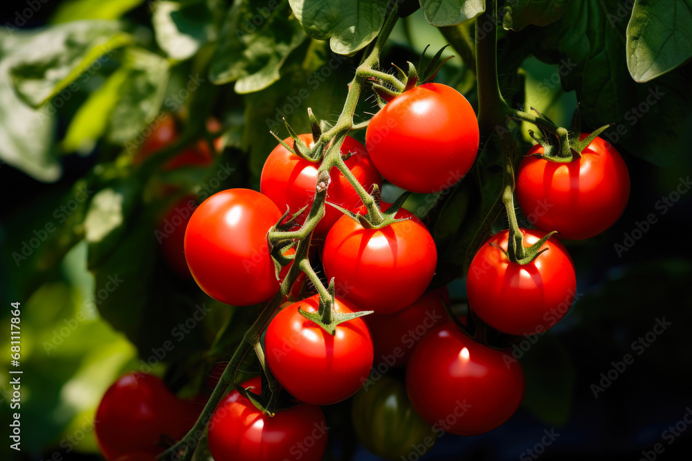 Garden Glory: Ripe Red Tomatoes Galore